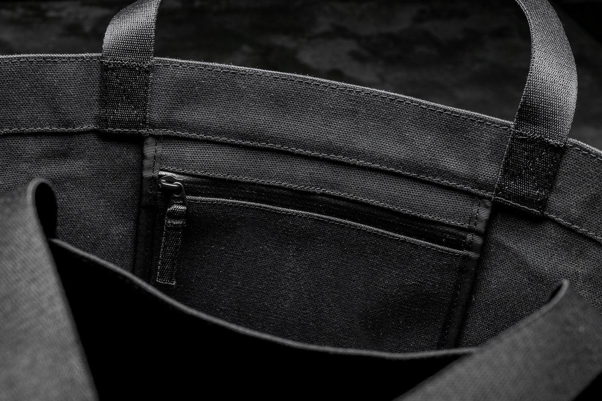 Nobull Waxed Canvas Tote Women's Bags Black | Australia (AT4513)
